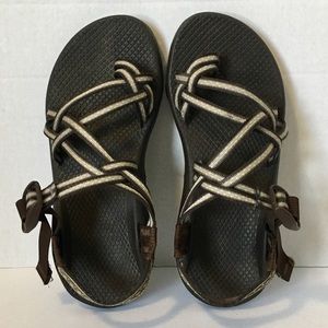 Chaco Brown Double Strap Hiking Sandals Womens 7